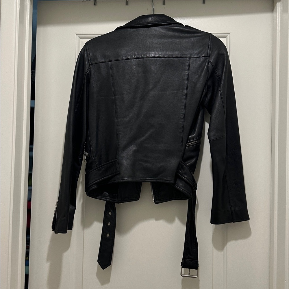 AllSaints Balfern Leather Biker Jacket - Picture 3 of 3